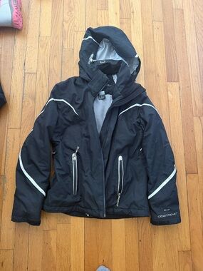Obermeyer Black Ski Jacket with White Trim